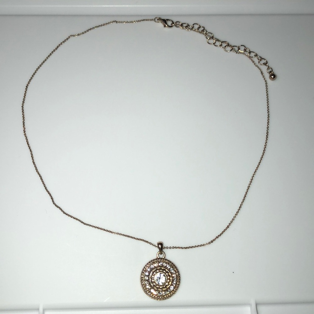 Gold Circle Pendant Necklace